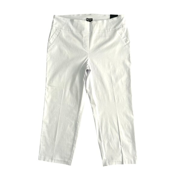 SOHO APPAREL LTD Pull On Stretch White Women's Ankle Pants White Plus Size 2X - Picture 1 of 7
